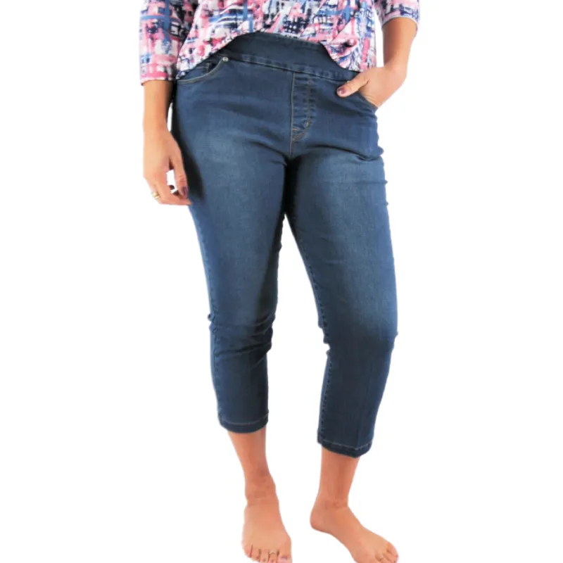 001- LuLu B Dark Denim Capris