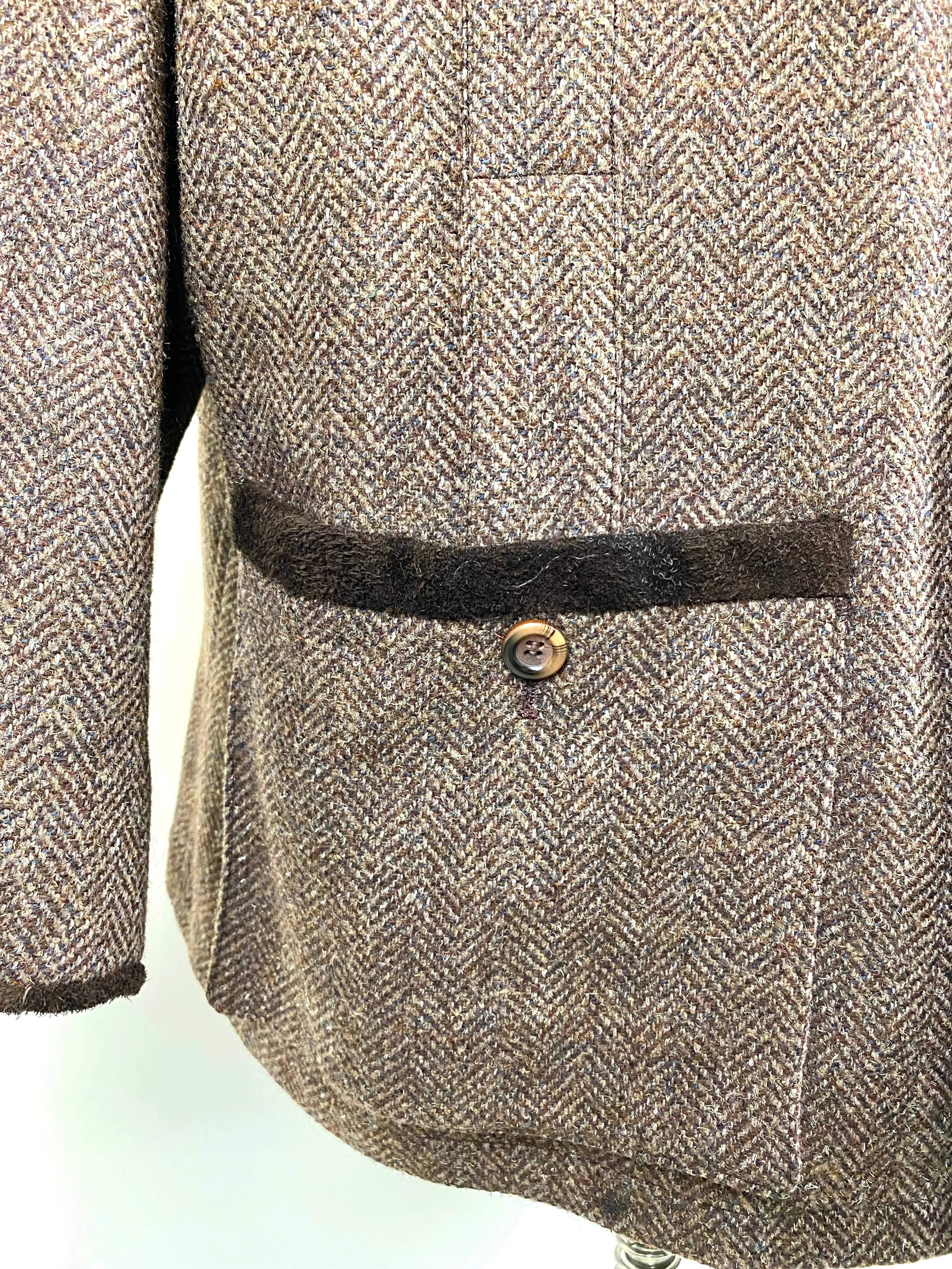 2000s Men's Brown Tweed Hunting Jacket, XL C48