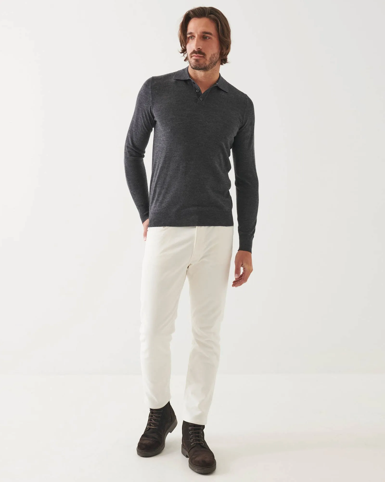 3 Button Polo Sweater