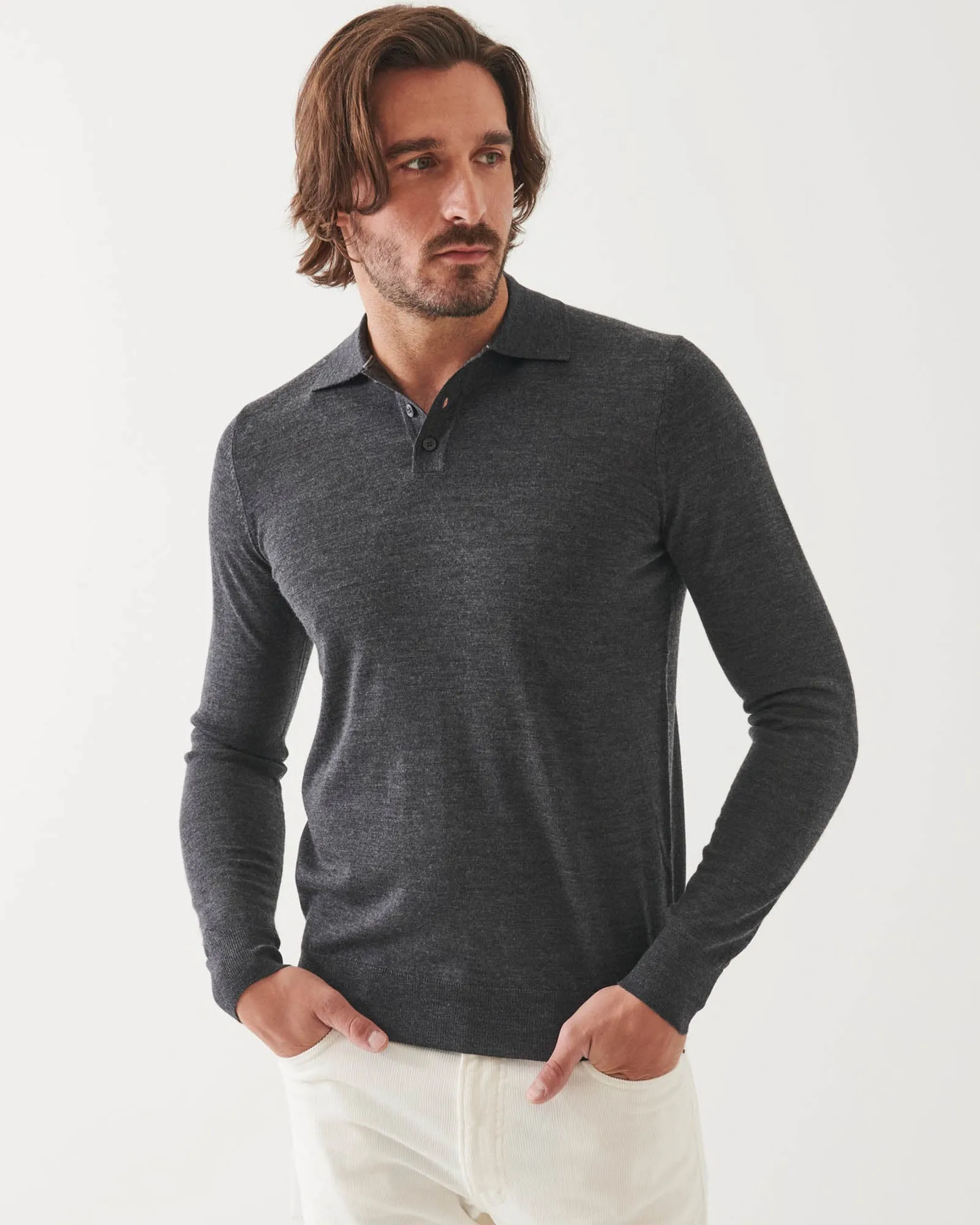 3 Button Polo Sweater