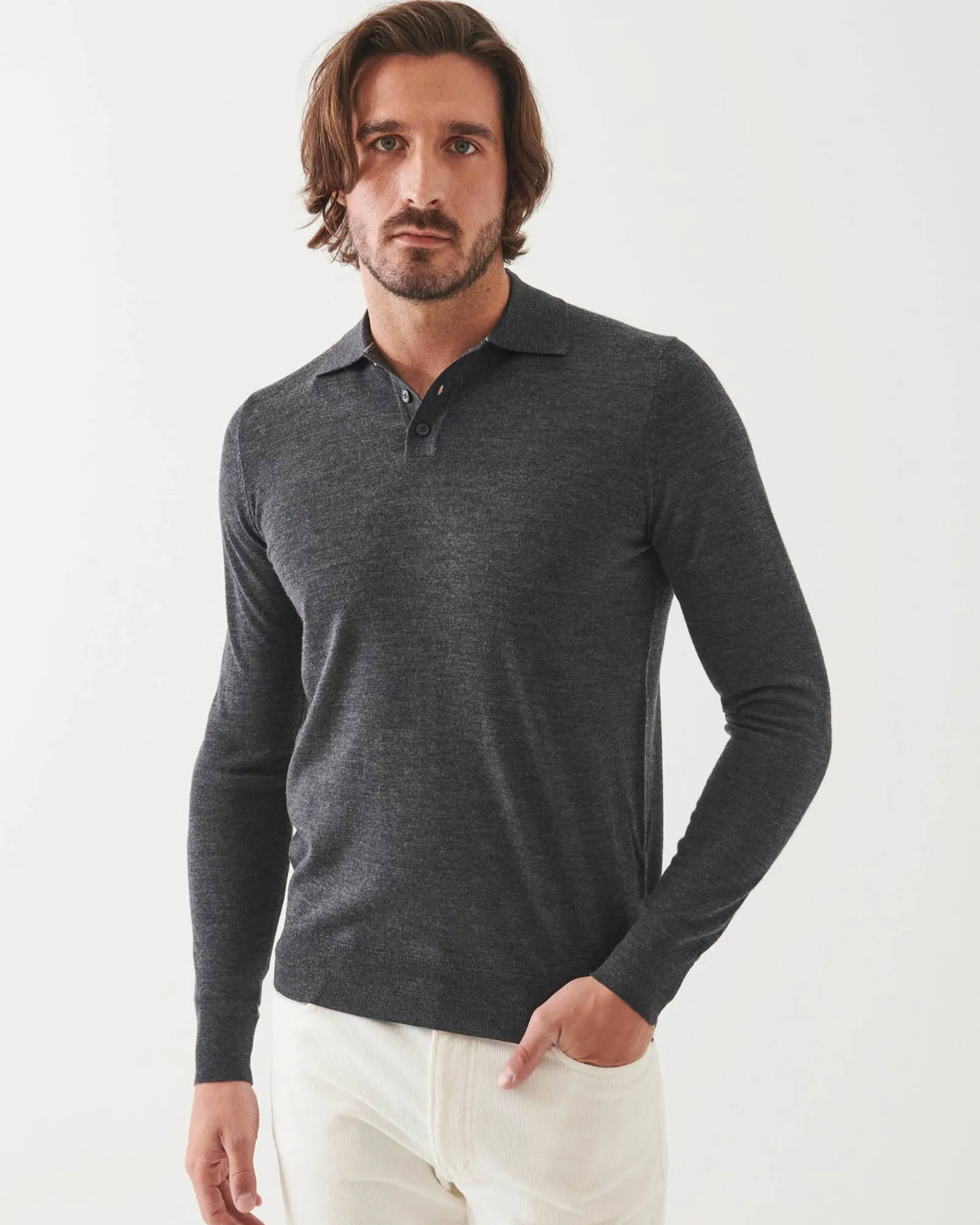 3 Button Polo Sweater