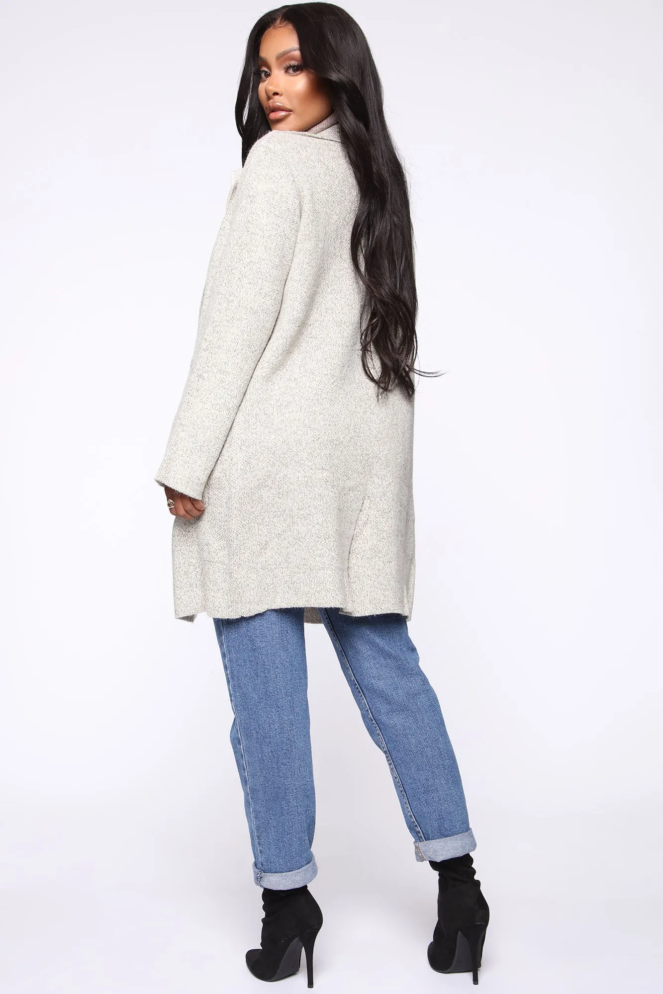 A Touch Of Class Sweater Coat - Heather Grey