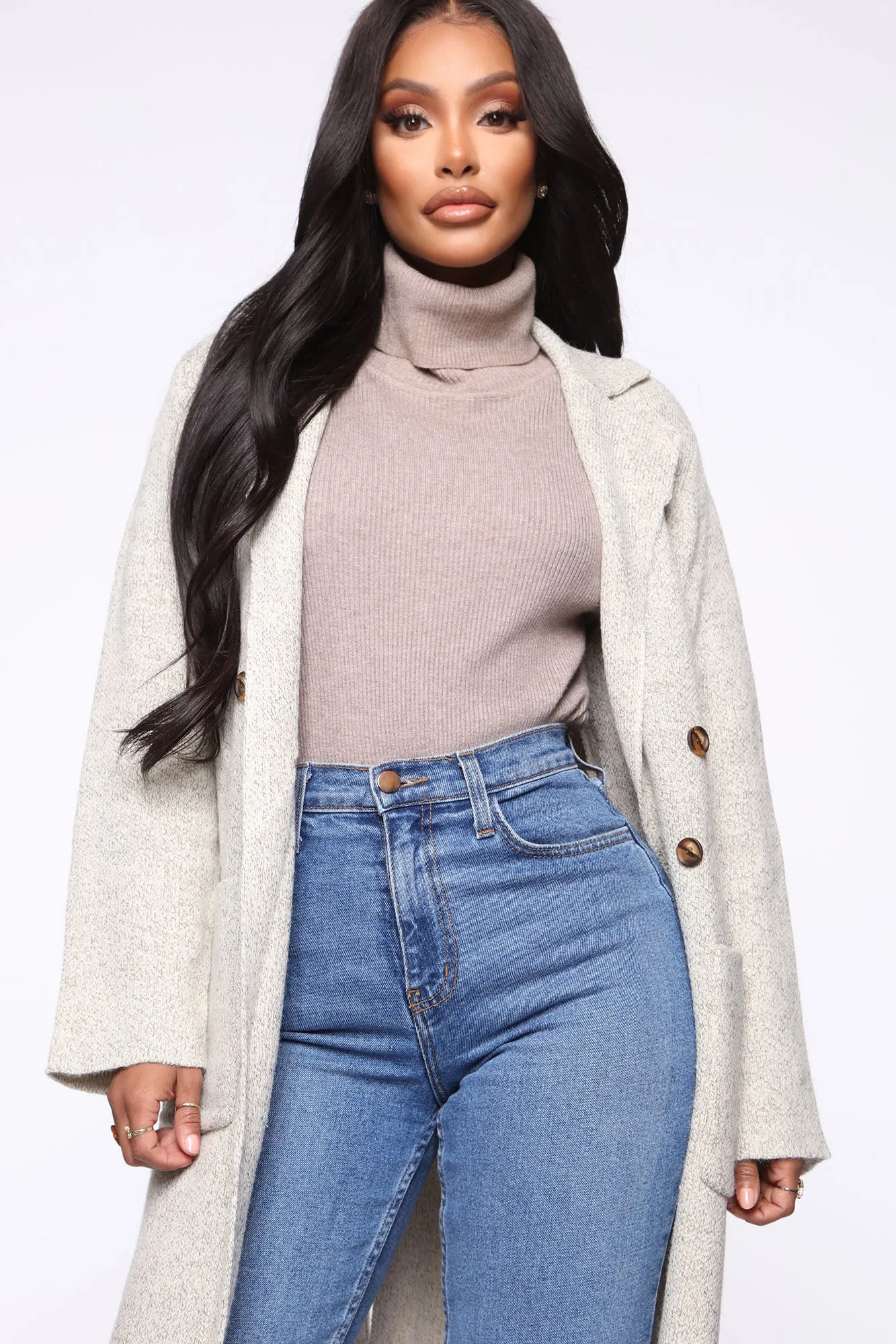 A Touch Of Class Sweater Coat - Heather Grey