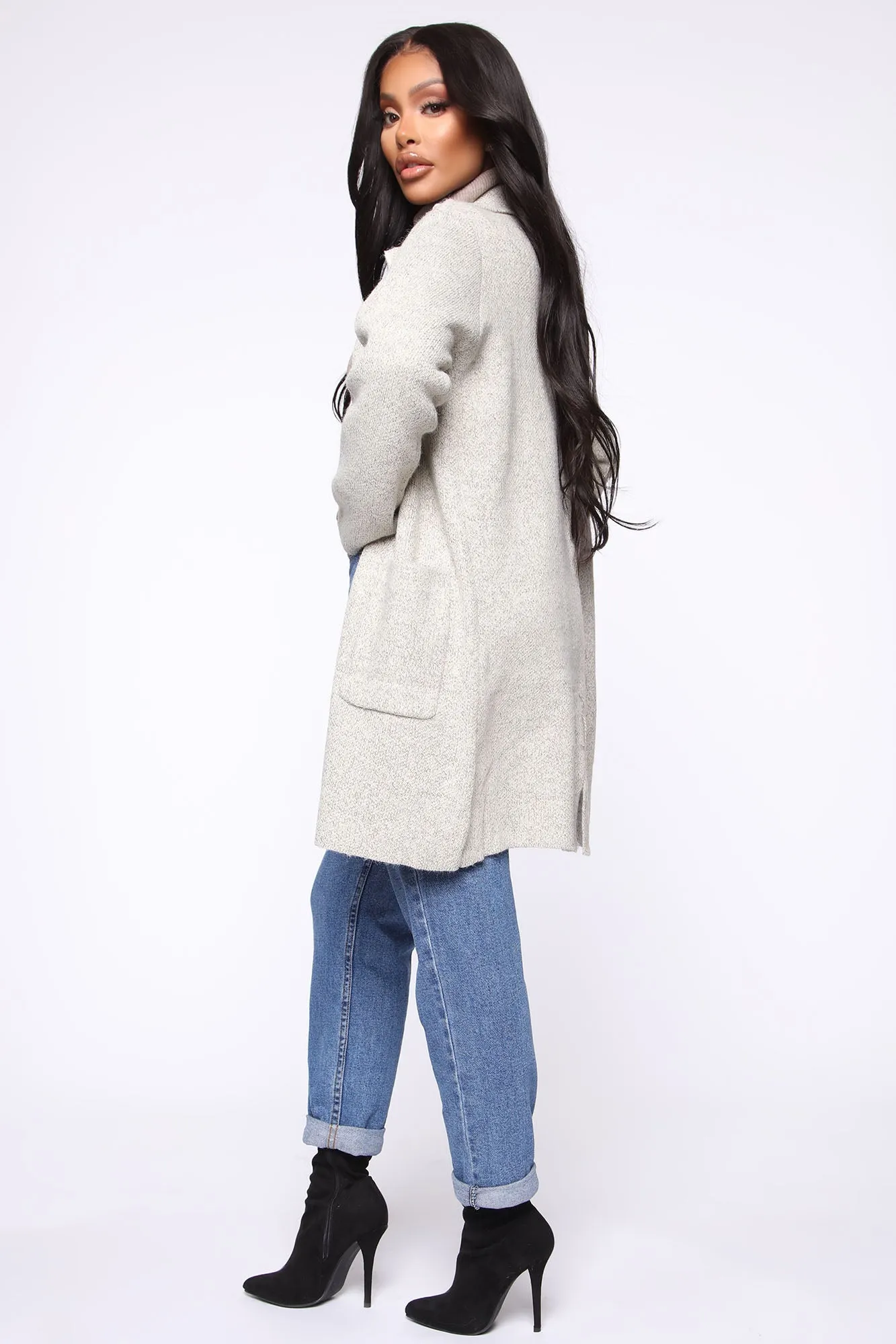 A Touch Of Class Sweater Coat - Heather Grey