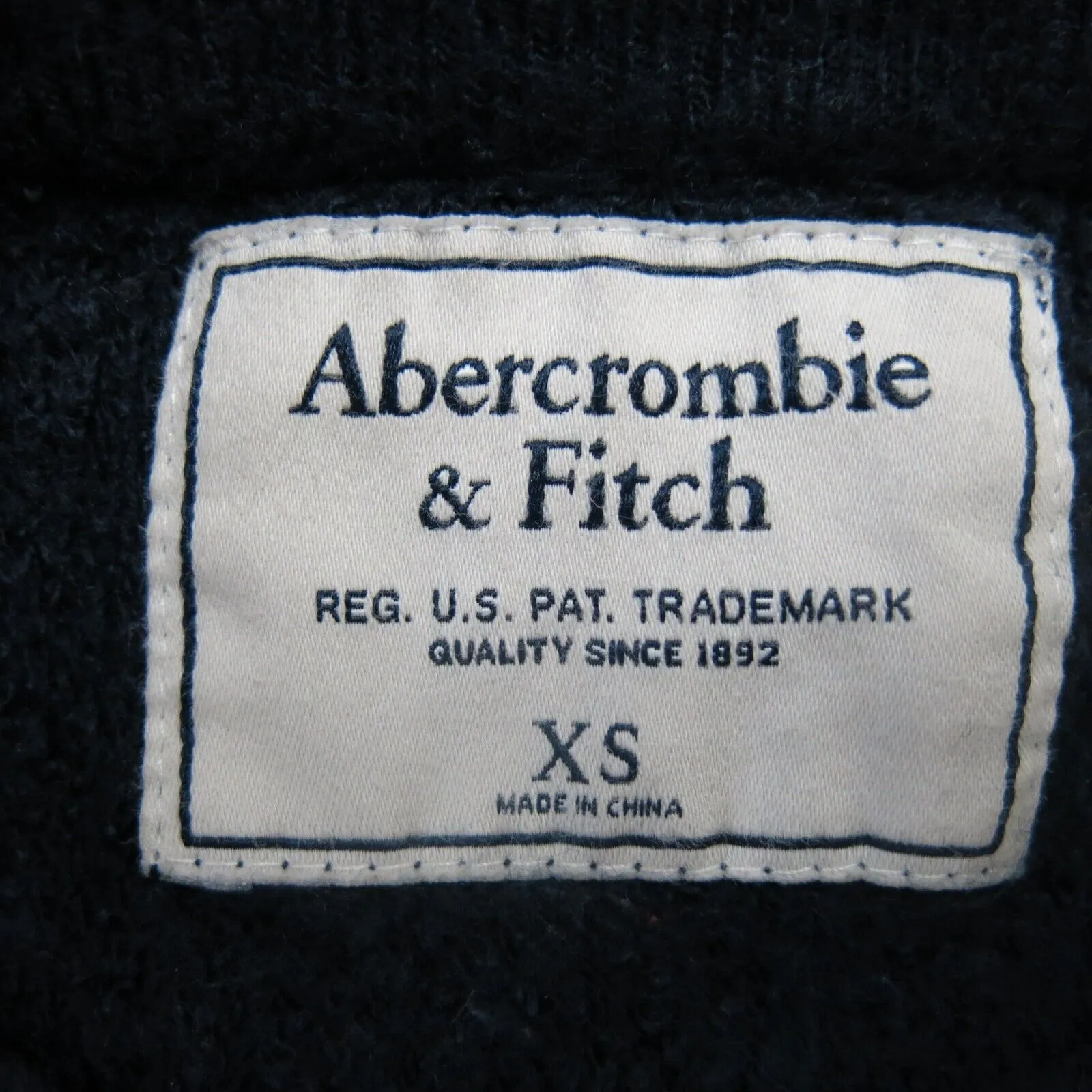 Abercrombie & Fitch Womens Zipper Shoulder Sweater Long Sleeves Black Size XS