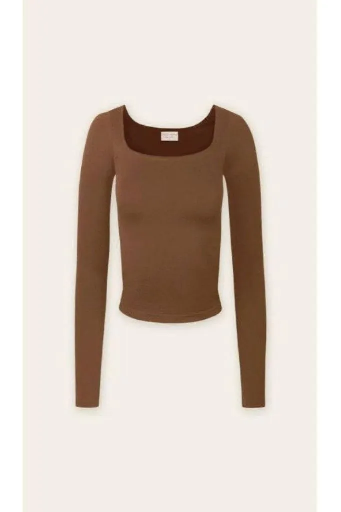 Addison Square Neck Top - Mocha