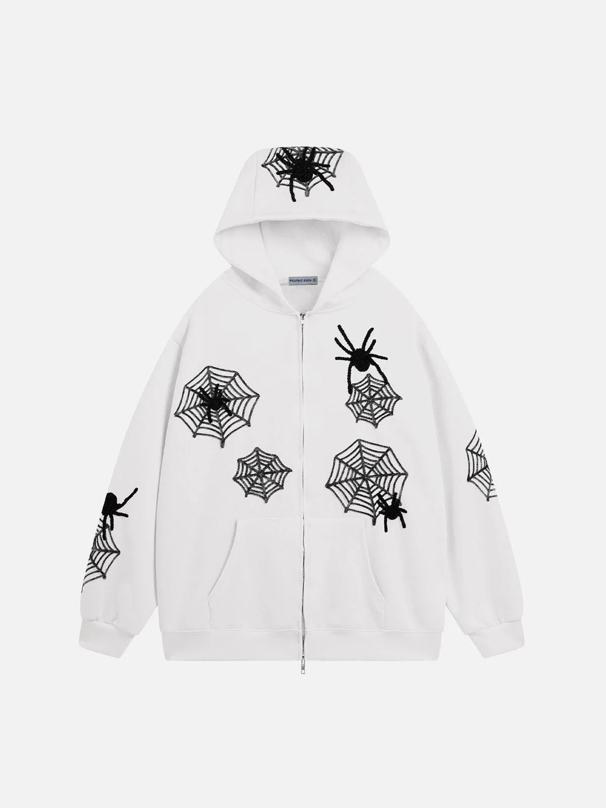 Aelfric Eden 3D Embroidery Spider Zip Up Hoodie