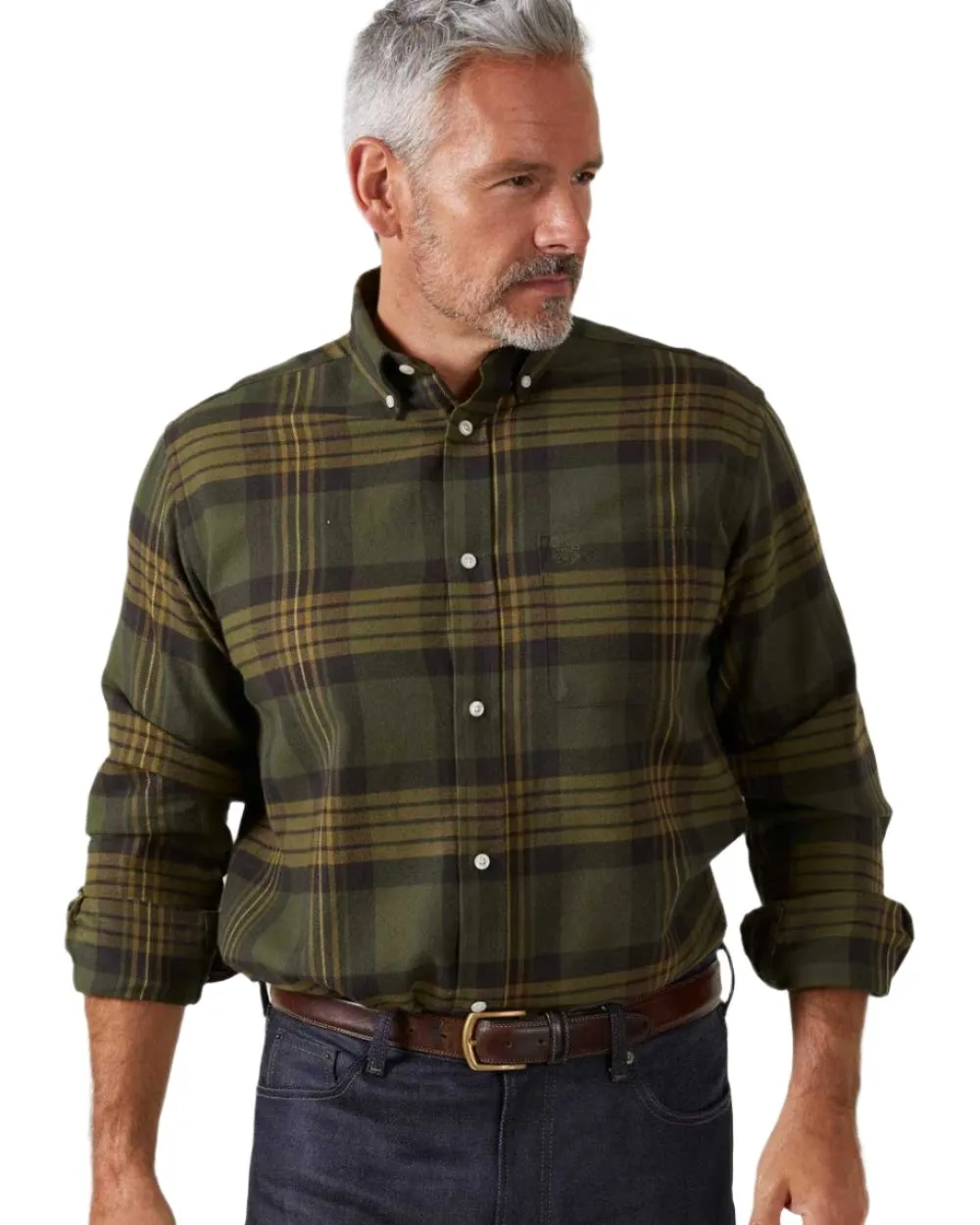 Alan Paine Ilkley Flannel Button-Down Collar Shirt