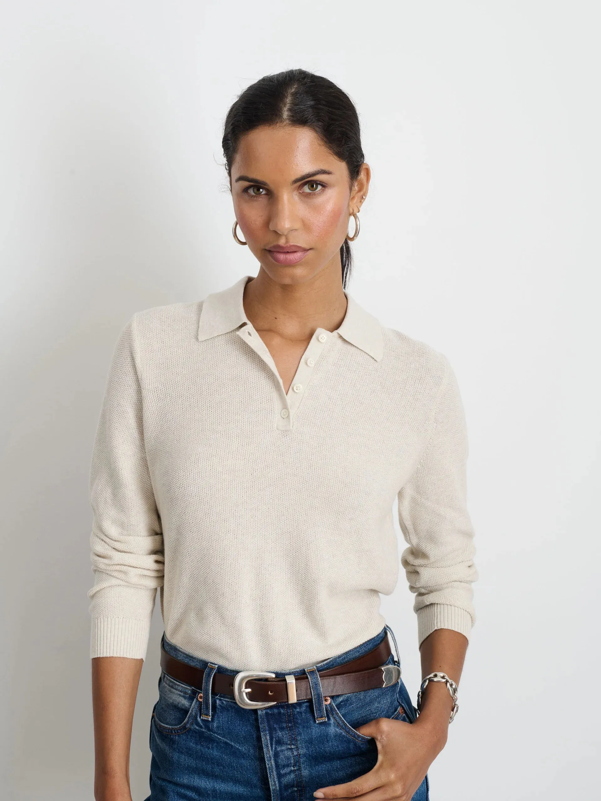 Alex Mill Oatmeal Jac Polo Sweater