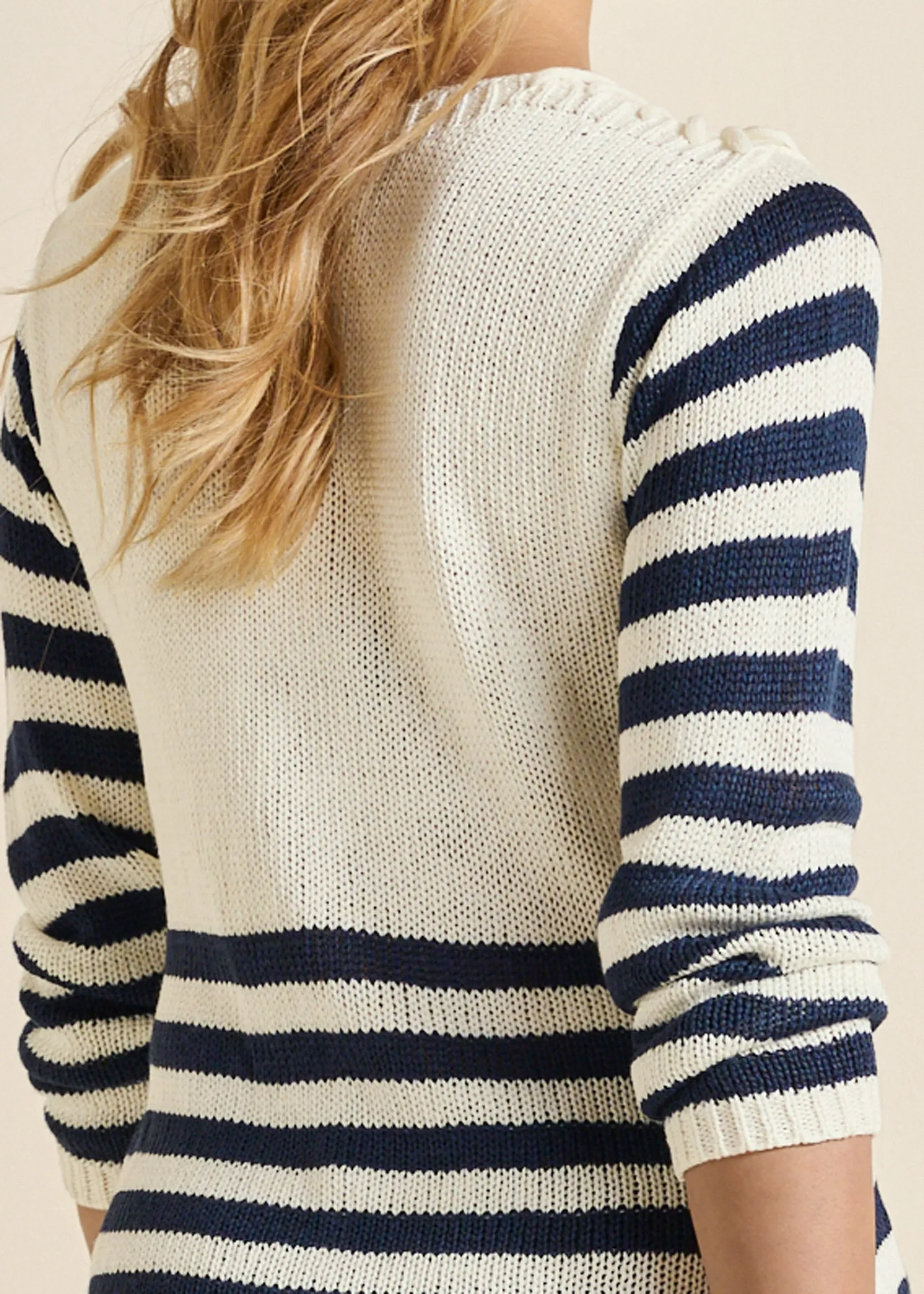 Anchor Crewneck Sweater - White Multi