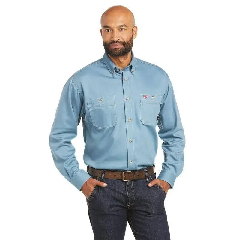 ARIAT - FR Vented Work Shirt, Steel Blue