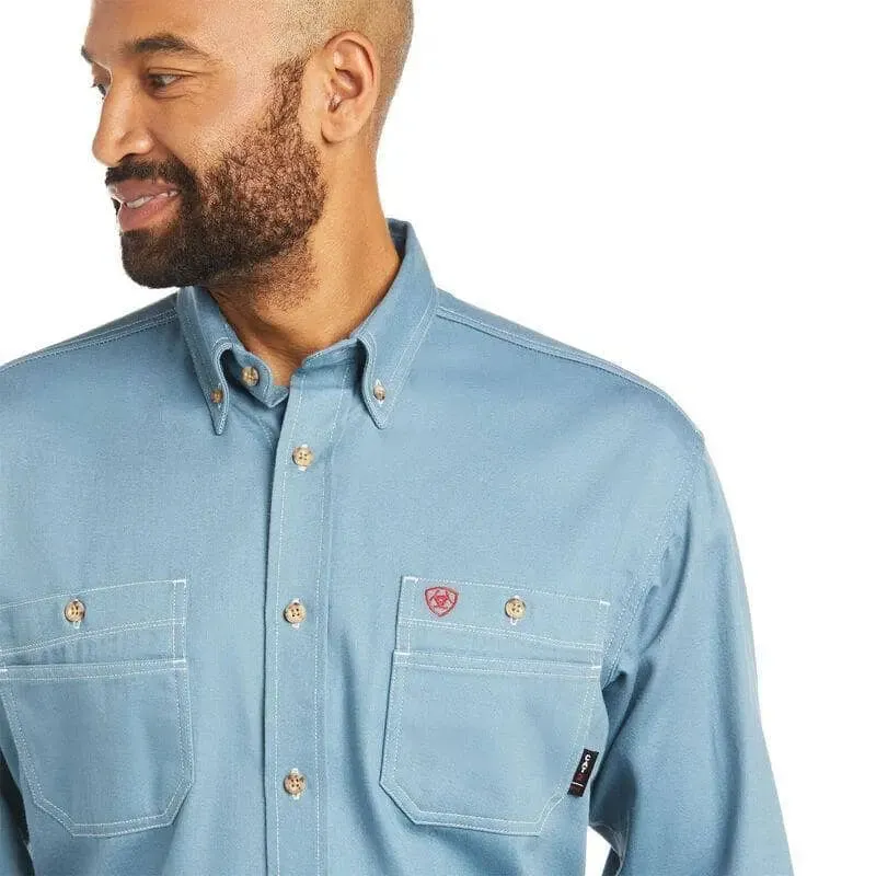 ARIAT - FR Vented Work Shirt, Steel Blue