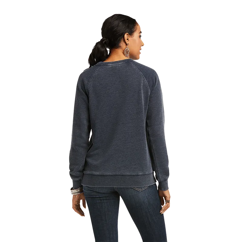 Ariat Ladies Night Star Long Sleeve Dark Sapphire Sweatshirt