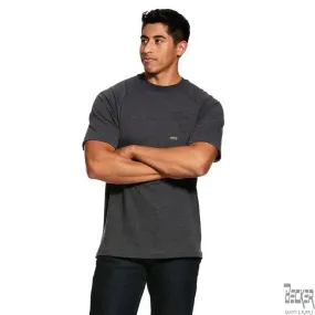 ARIAT - Men's Rebar Rebar Cotton Strong T-Shirt, Charcoal Heather