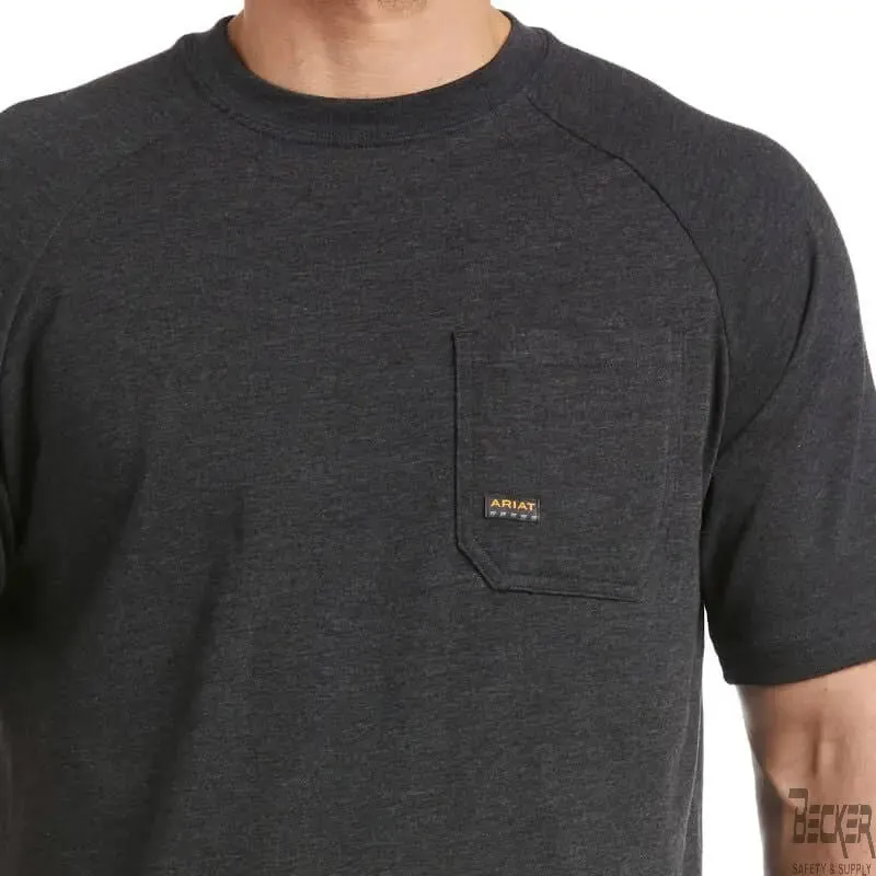 ARIAT - Men's Rebar Rebar Cotton Strong T-Shirt, Charcoal Heather