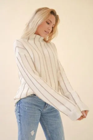 Aurora Mock Neck Boxy Crop Sweater