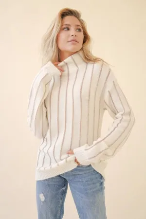 Aurora Mock Neck Boxy Crop Sweater