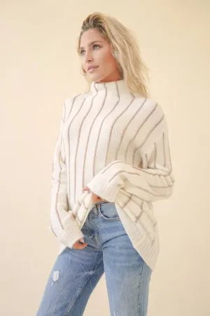 Aurora Mock Neck Boxy Crop Sweater