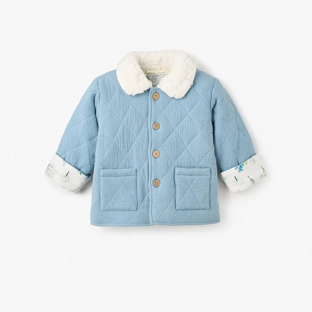 Baby Jacket | Treehouse Organic Muslin Quilted Jacket | Elegant baby