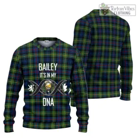 Bailey Modern Tartan Ugly Sweater with Family Crest DNA In Me Style