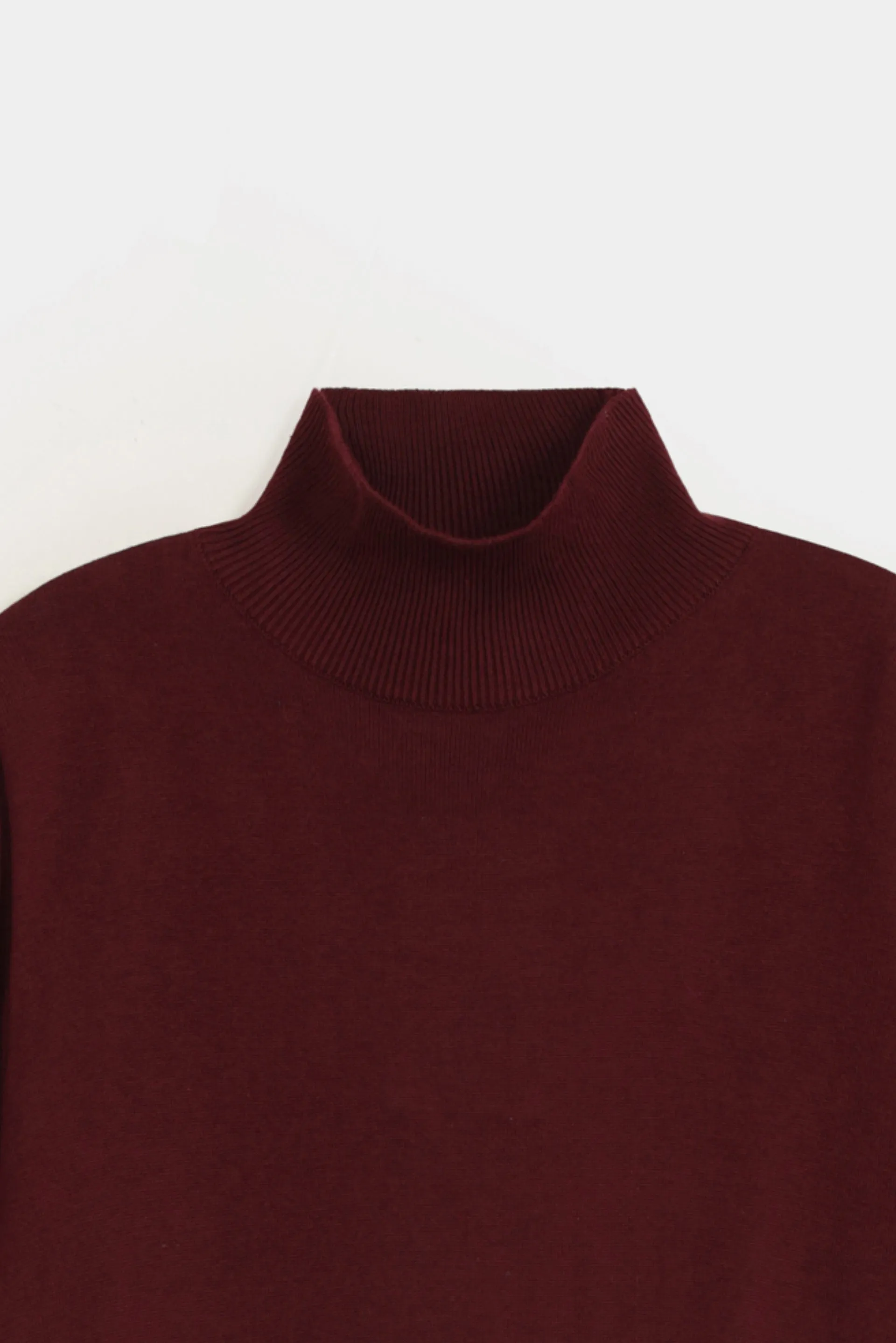 Basic Mock Neck Super Cropped Sweater