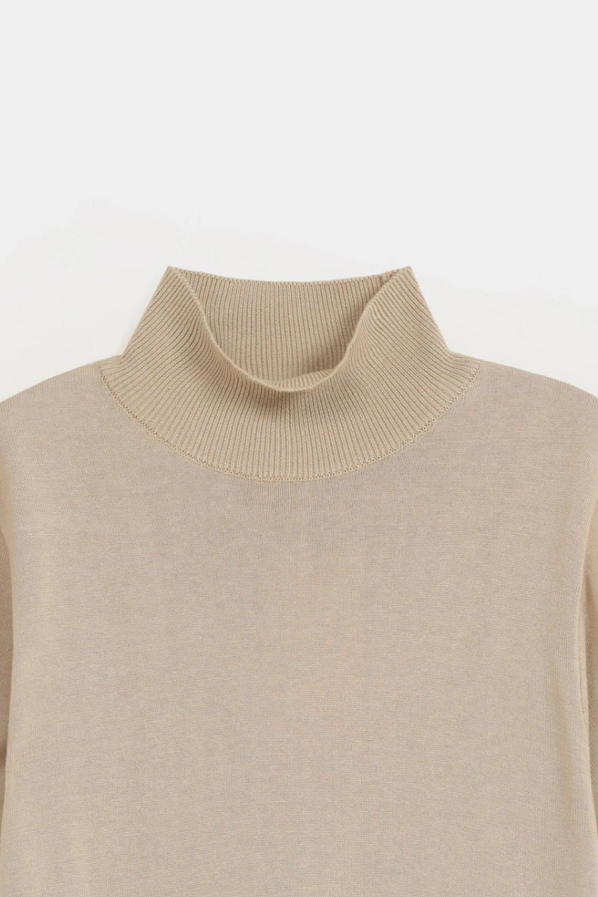 Basic Mock Neck Super Cropped Sweater