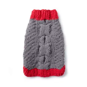 Bernat Bones And Biscuits Knit Dog Coat