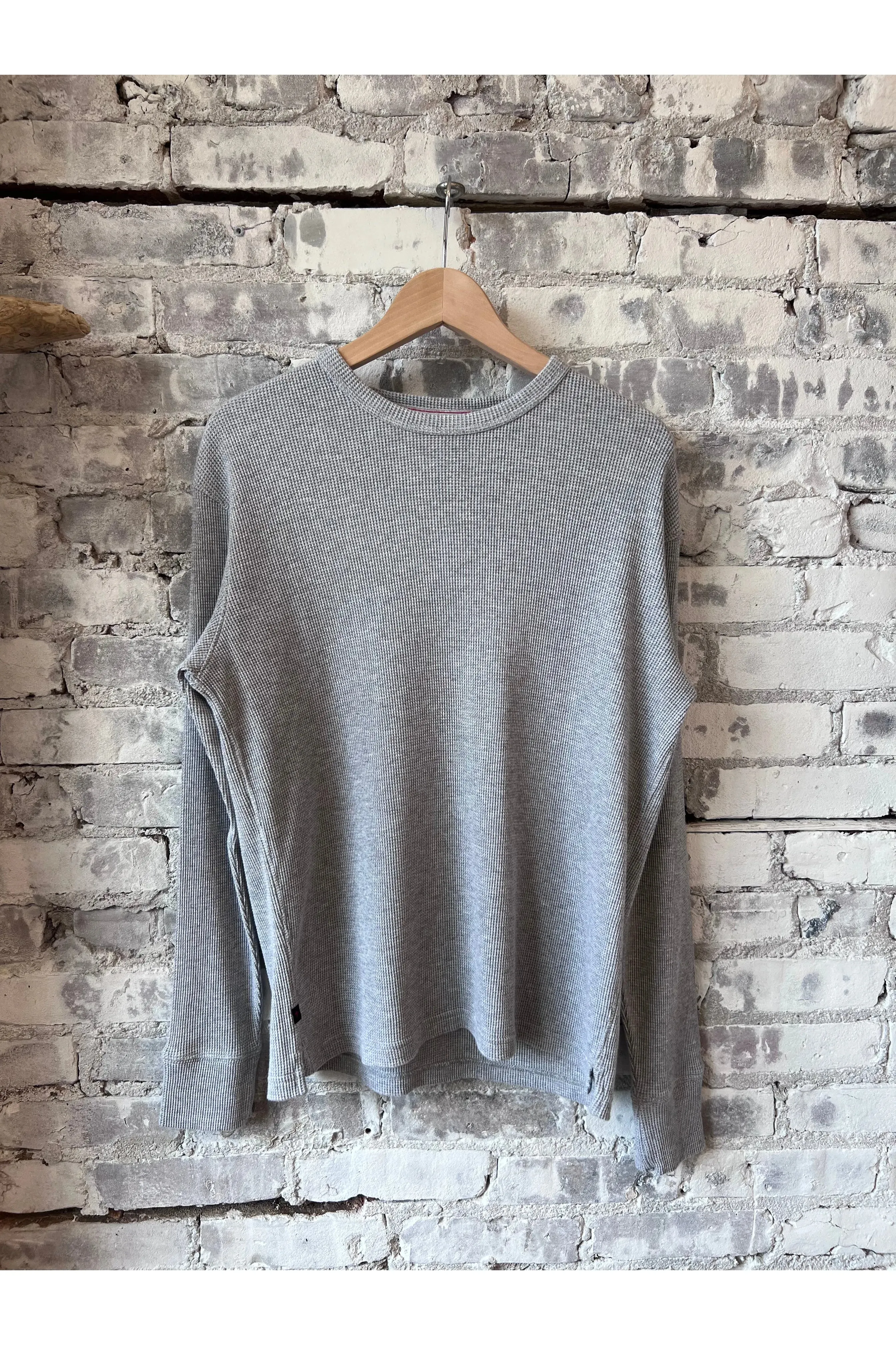 Bi-Waffle Crew - Pale Grey