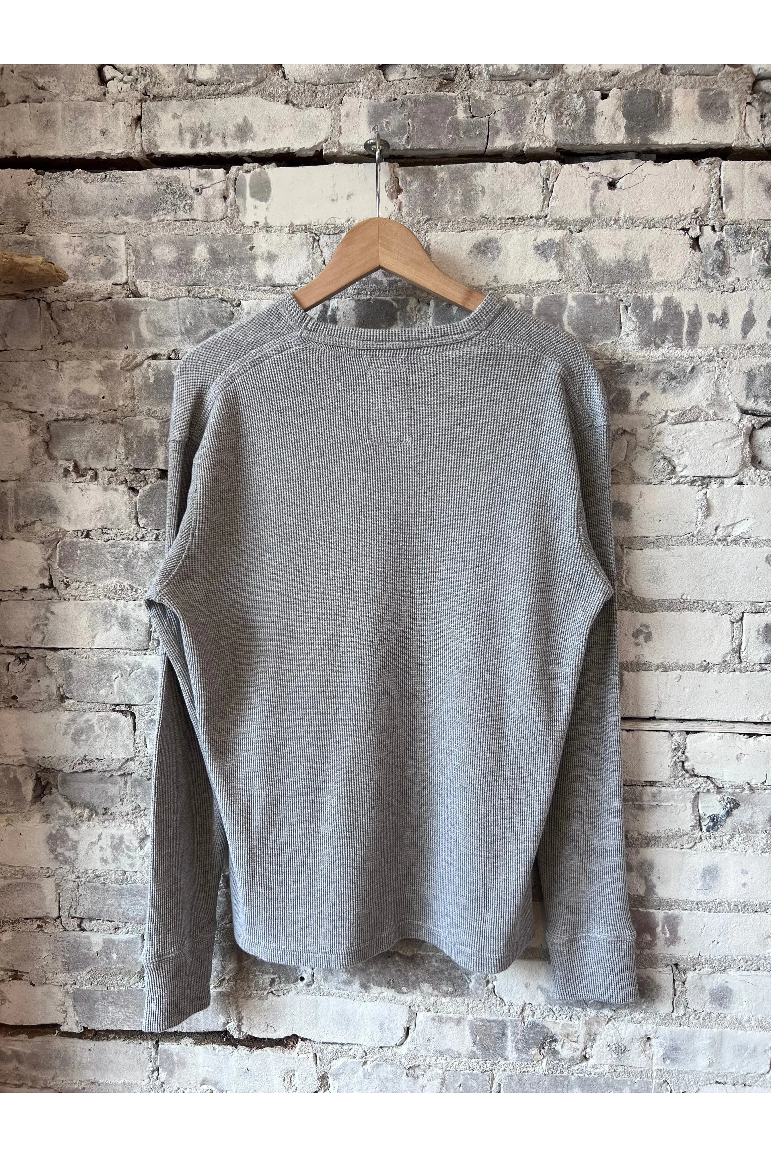 Bi-Waffle Crew - Pale Grey