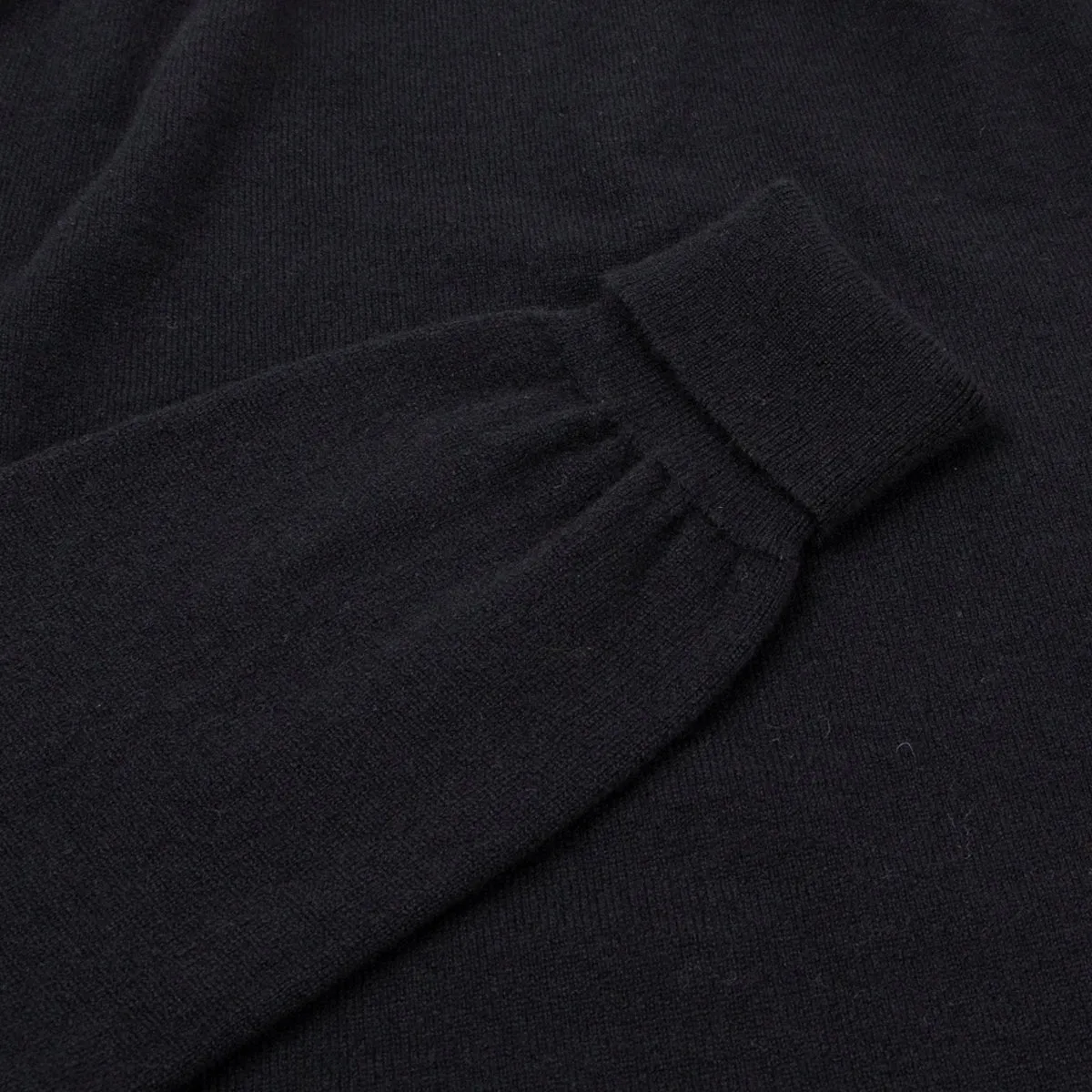 Black Elgin 2ply Roll Neck Cashmere Sweater