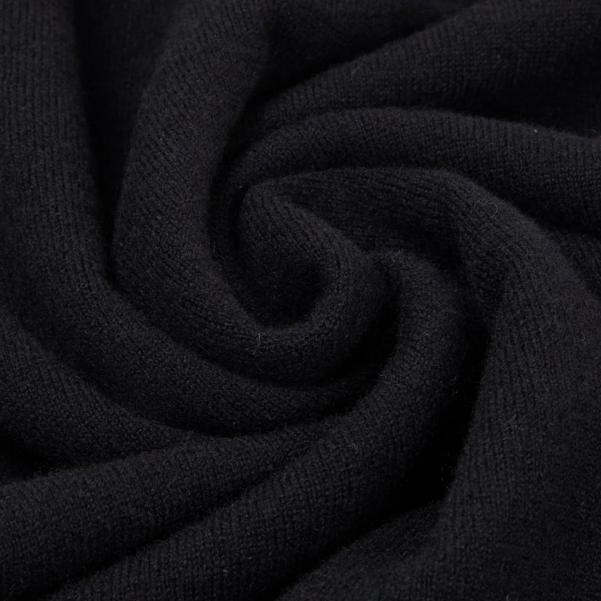 Black Elgin 2ply Roll Neck Cashmere Sweater