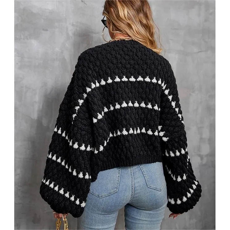 Black Heart Knit Sweater