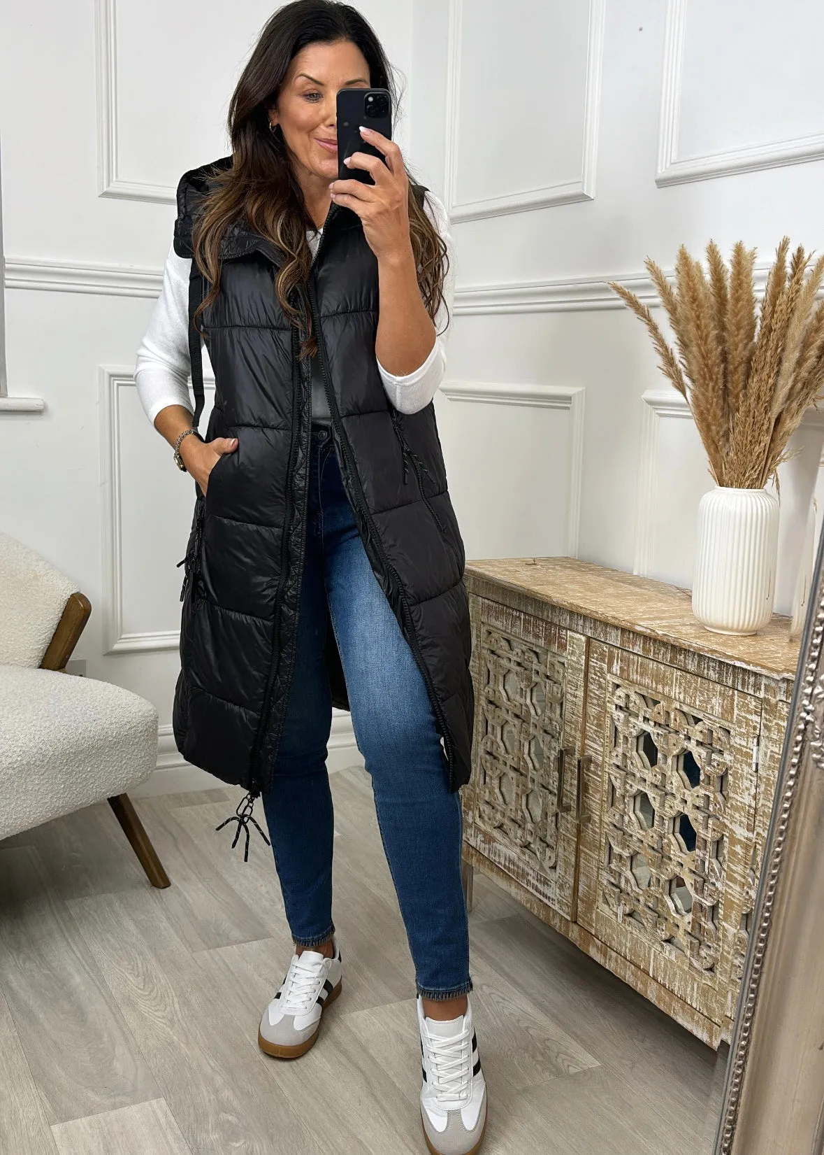 Blake Black Puffer Gilet