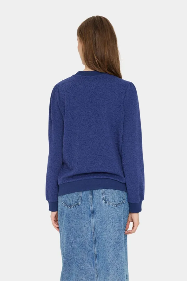 BLUE CREW NECK SWEATSHIRT