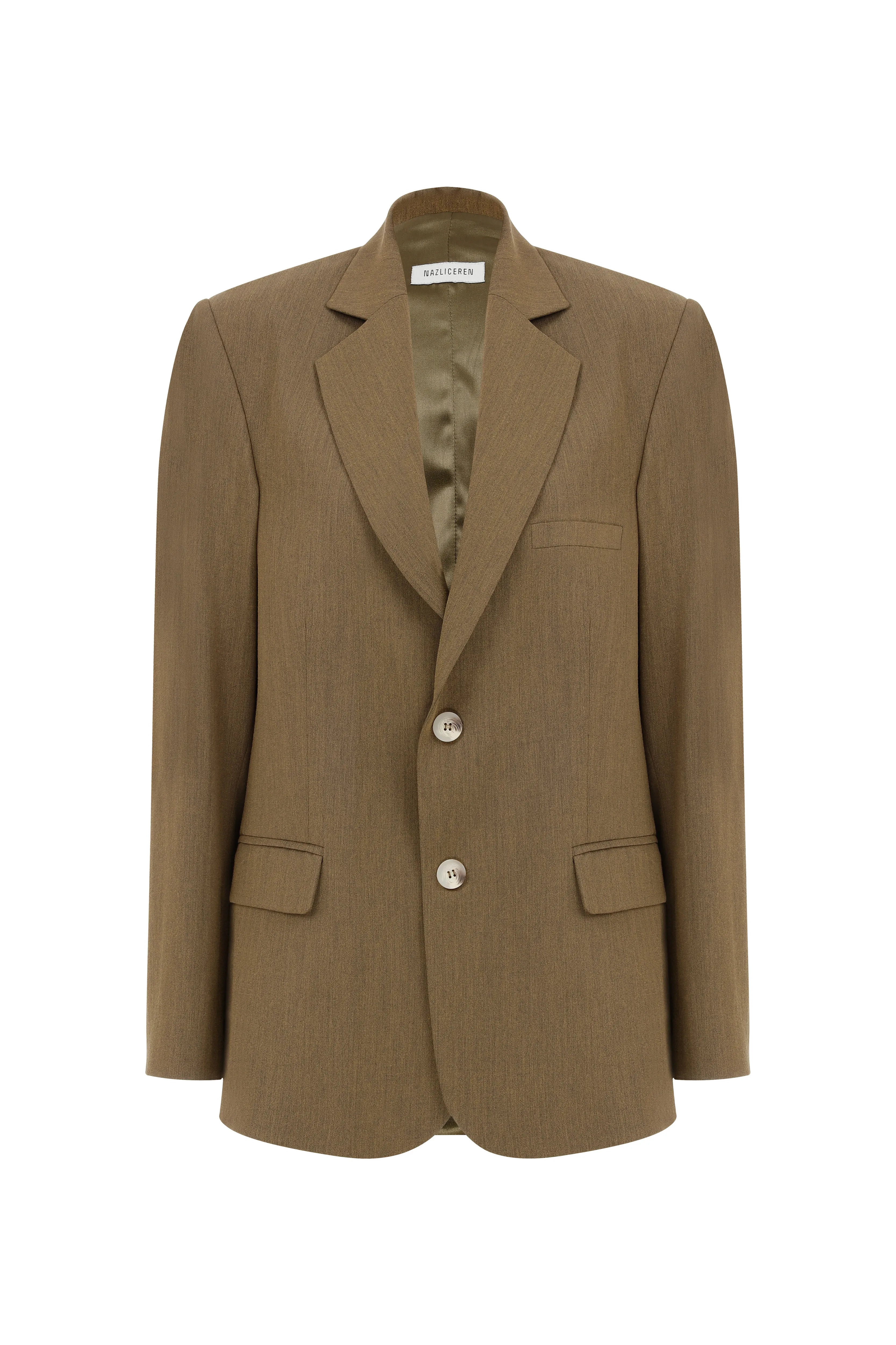 Boxy Oversize Blazer in Khaki