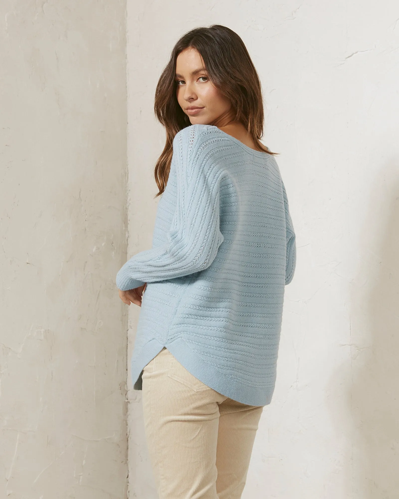 Brea Blue Knit Sweater