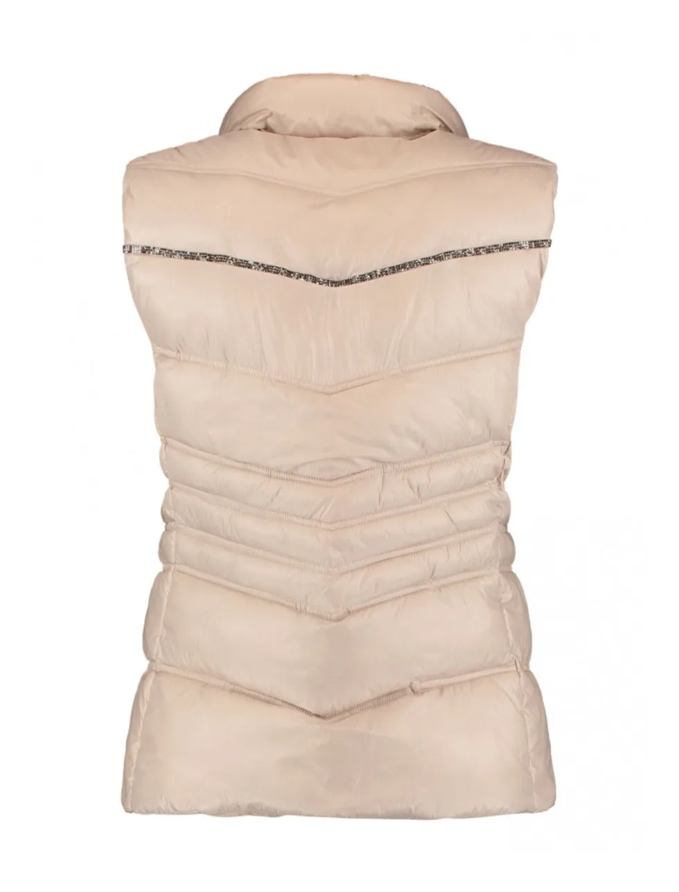 Bruna Ecru Glitter Detail Gilet