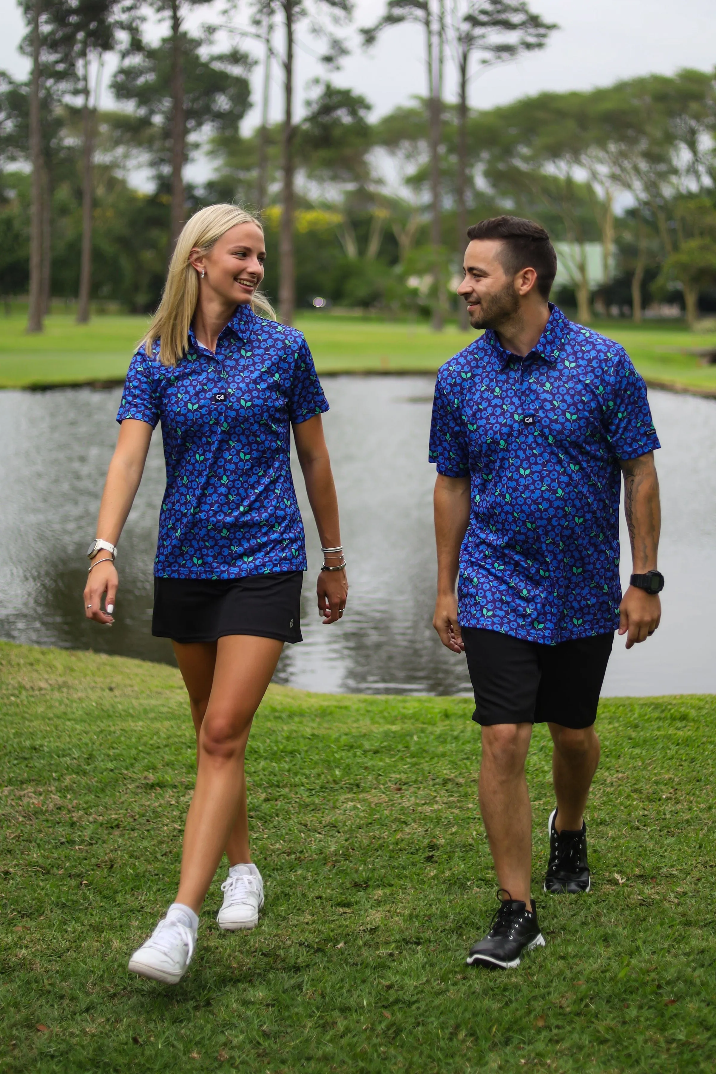 CA Ladies Funky Golf Shirt | Blue Berries