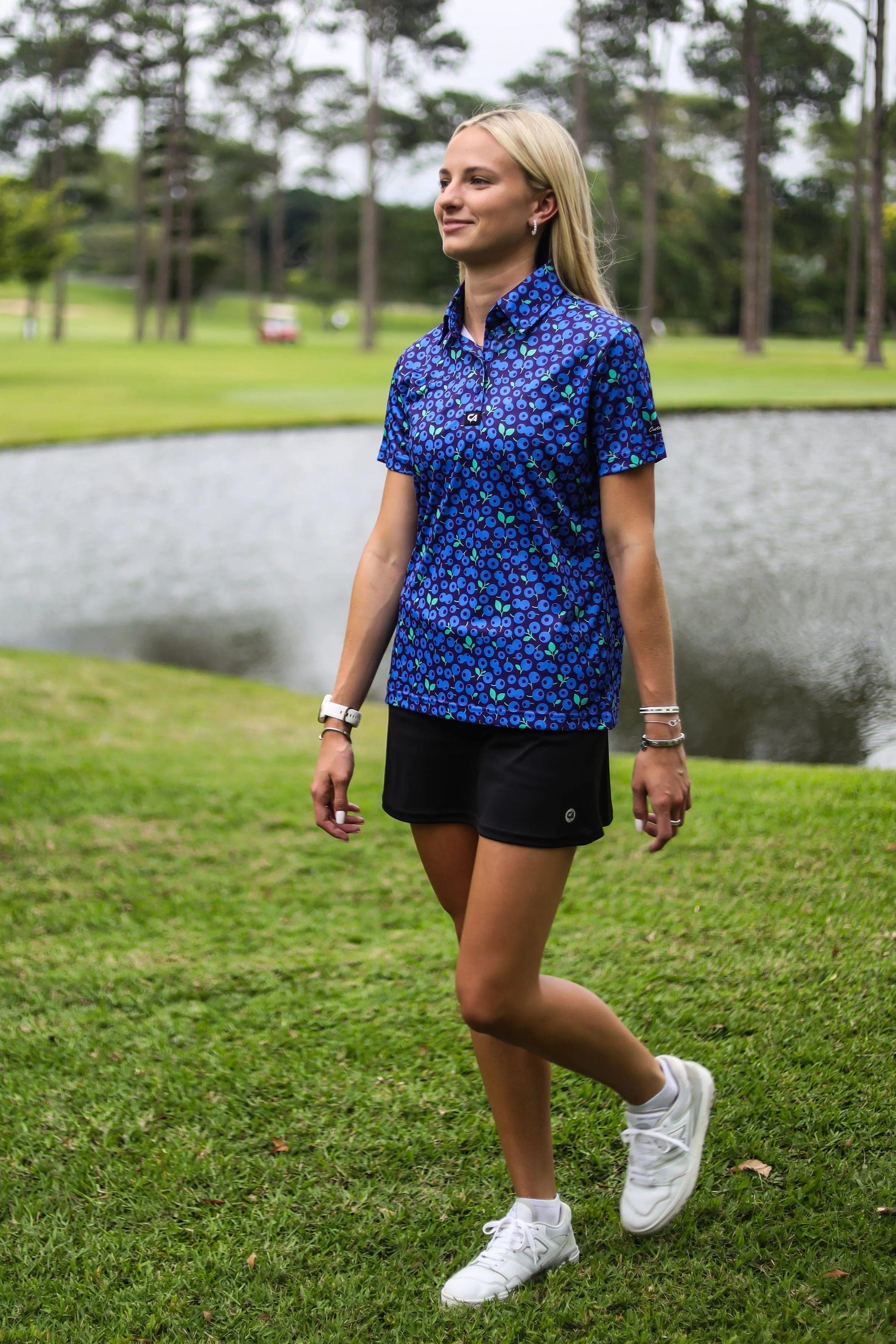 CA Ladies Funky Golf Shirt | Blue Berries