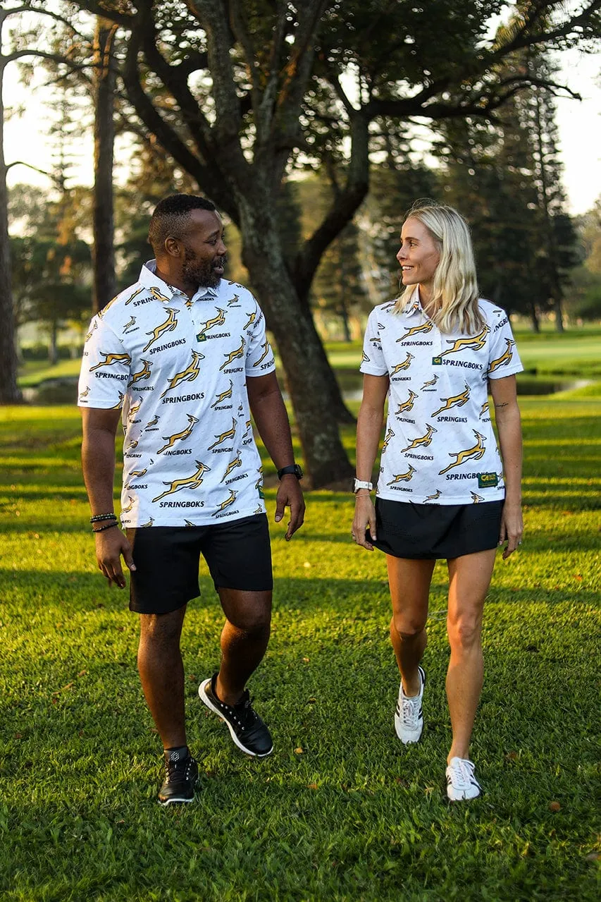 CA Ladies Springbok Golf Shirt | White Bokke