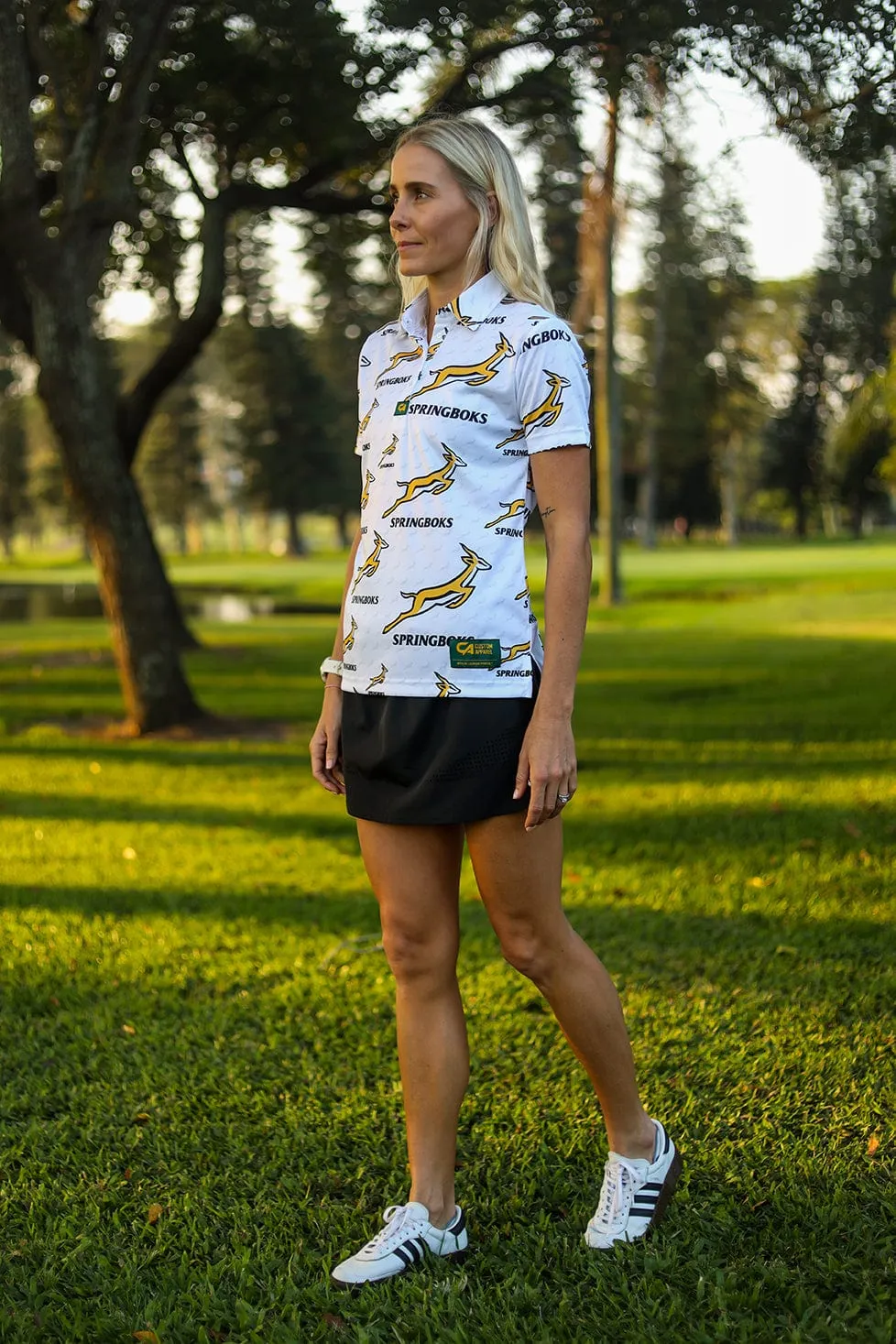 CA Ladies Springbok Golf Shirt | White Bokke