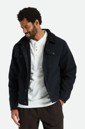 Cable Sherpa Lined Trucker Jacket - Black