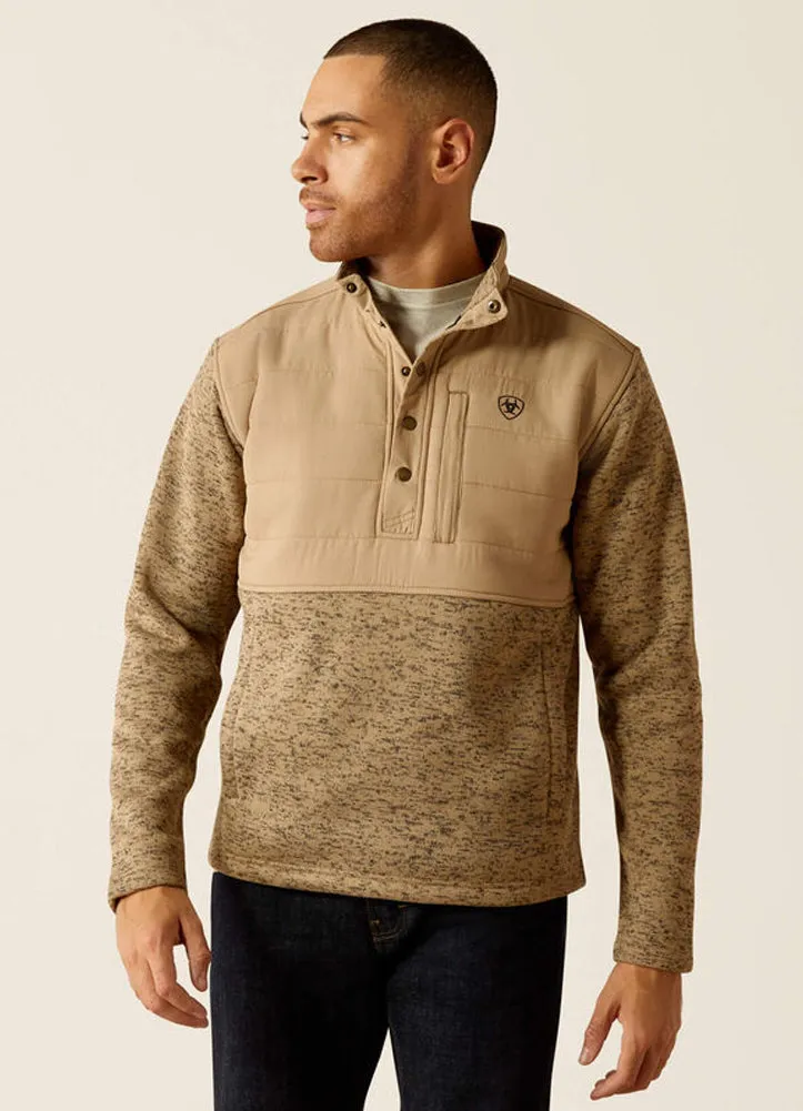 Caldwell Reinforced Snap Sweater in Chinchilla by Ariat