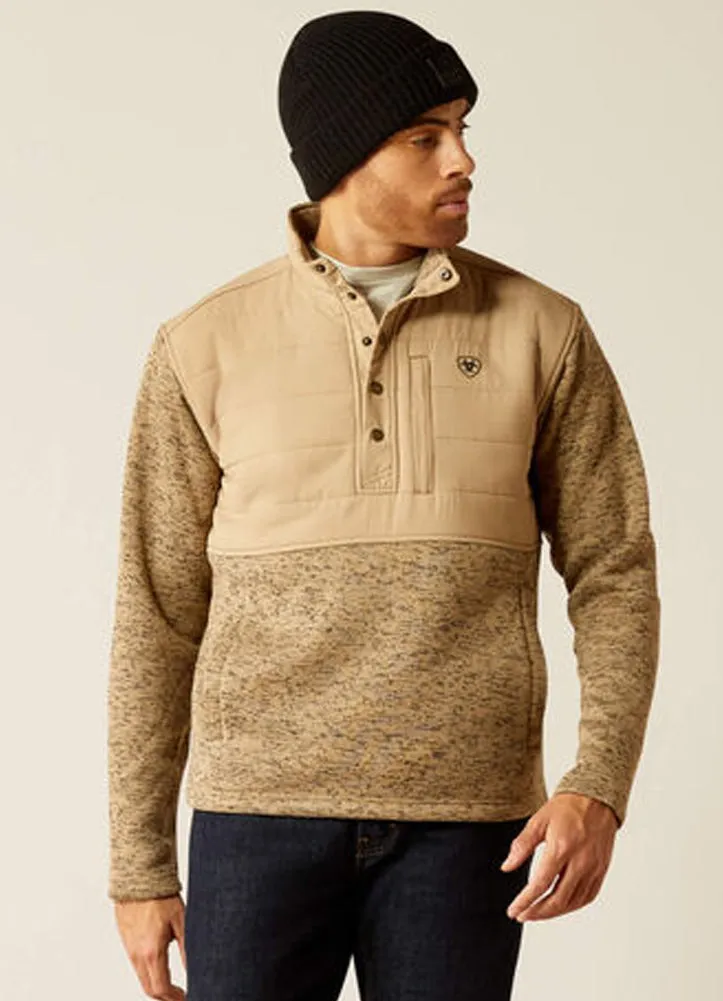 Caldwell Reinforced Snap Sweater in Chinchilla by Ariat