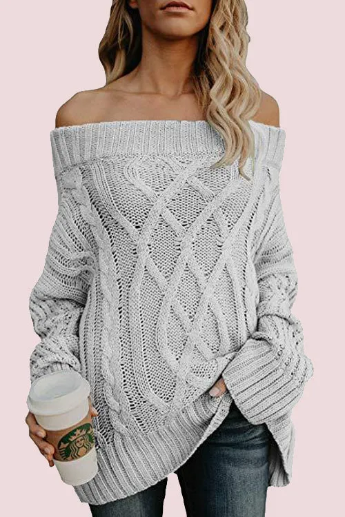 Carmichael Off the Shoulder Knit Sweater - 3 Colors