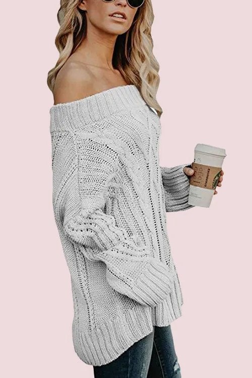 Carmichael Off the Shoulder Knit Sweater - 3 Colors