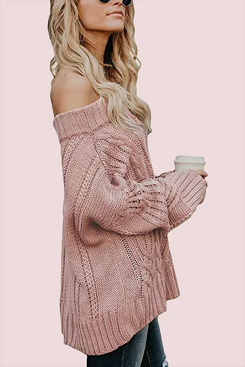 Carmichael Off the Shoulder Knit Sweater - 3 Colors