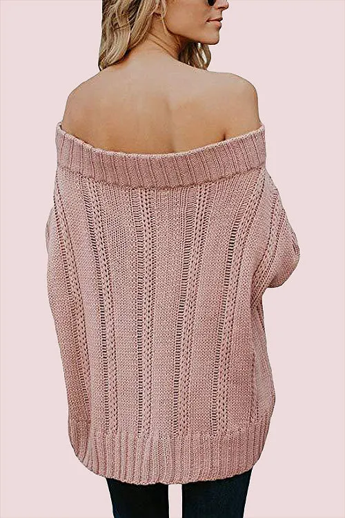 Carmichael Off the Shoulder Knit Sweater - 3 Colors