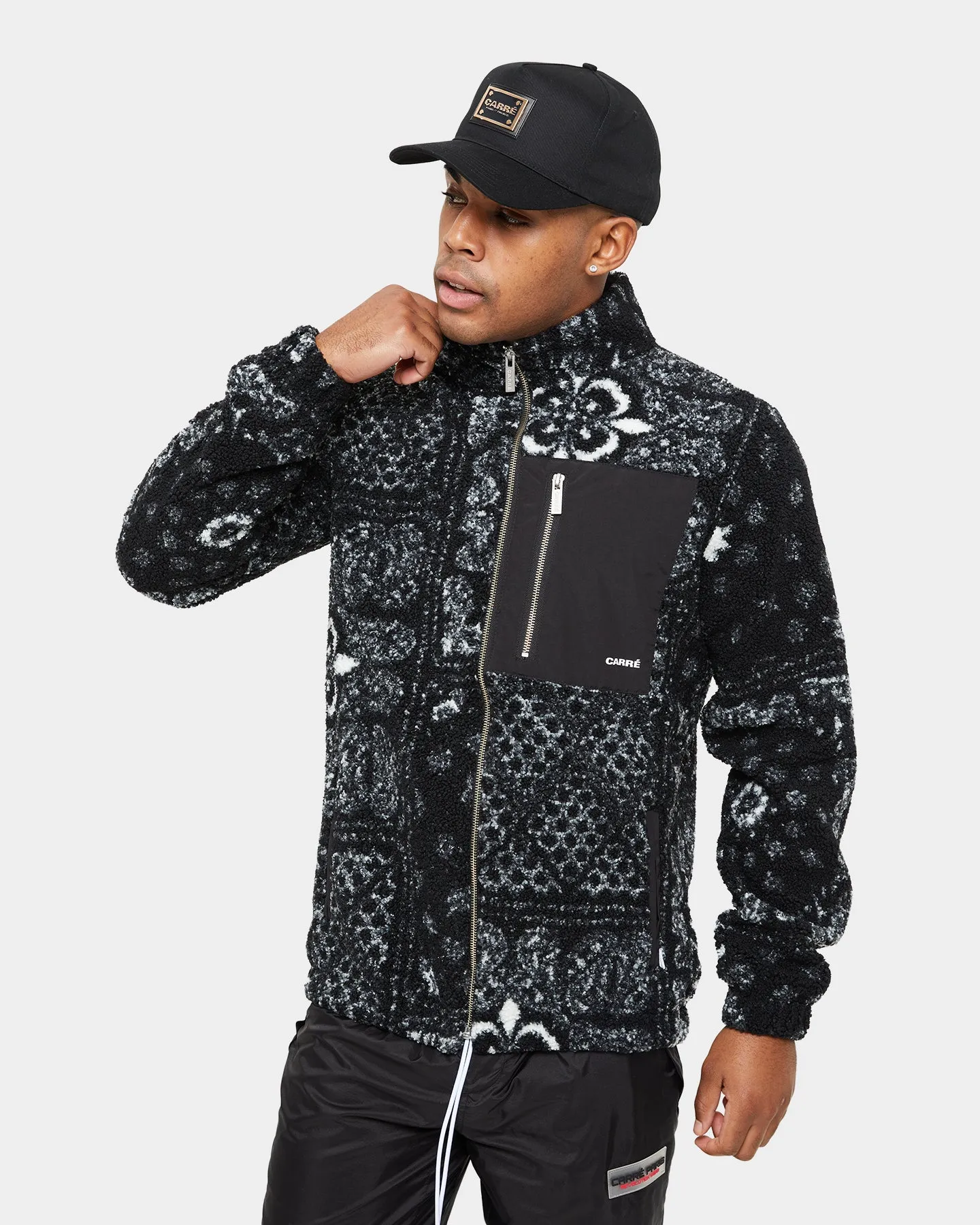 Carre Bandana Ultra Sherpa Jacket Black/White