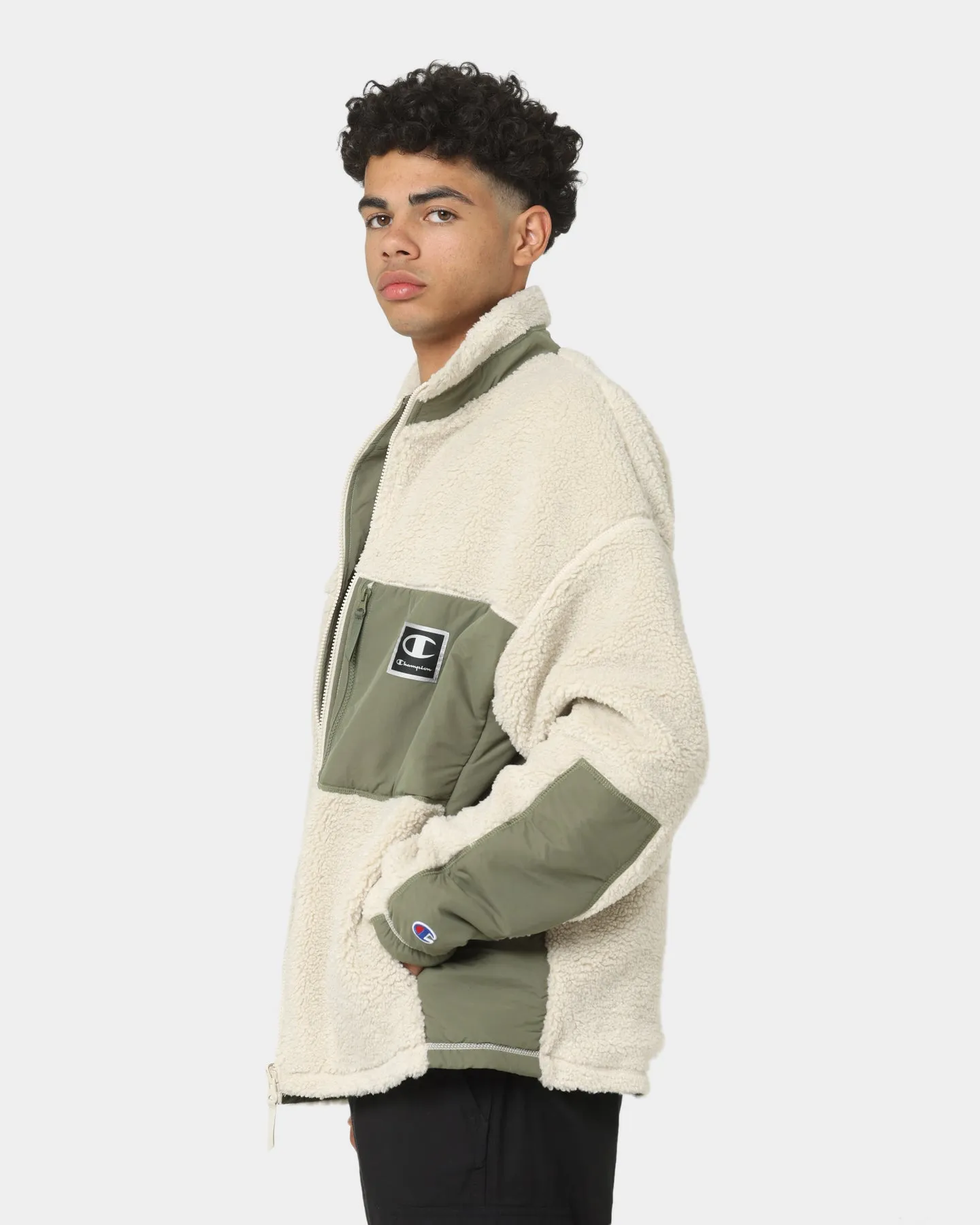 Champion RB Mix Media Jacket Cargo Olive